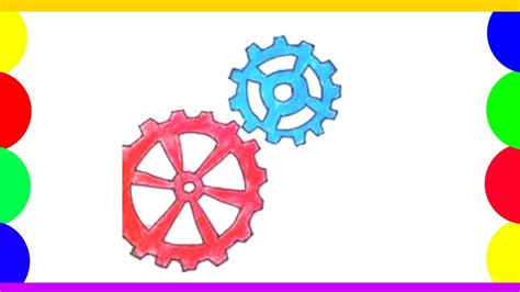 Gear Drawing How To Draw Gears By Hand Youtube