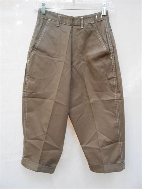 Nwt 1950s Brown Pedal Pusher Pants By Dungarettes Size 13 14