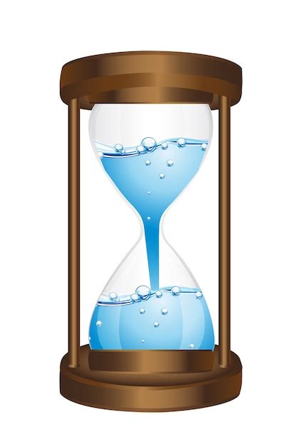 Premium Vector Hourglass With Water Isolated Over White Background Vector