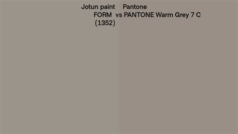 Jotun Paint FORM 1352 Vs Pantone Warm Grey 7 C Side By Side Comparison