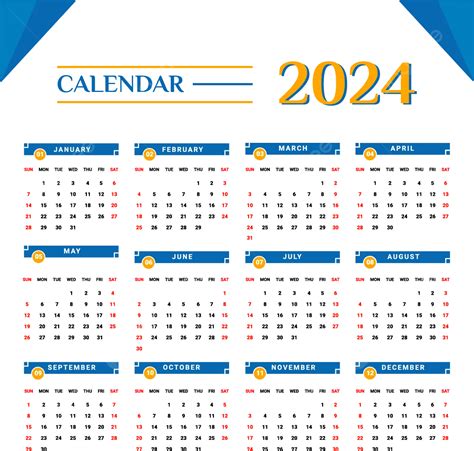 Kalender Mit Blauer Und Gelber Einzigartiger Form Vektor Kalender