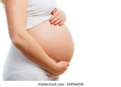Belly Naked Pregnant Woman Stock Photo Shutterstock