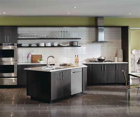The flooring is shaw extreme nature walnut monument. Dark Gray Kitchen Cabinets - MasterBrand