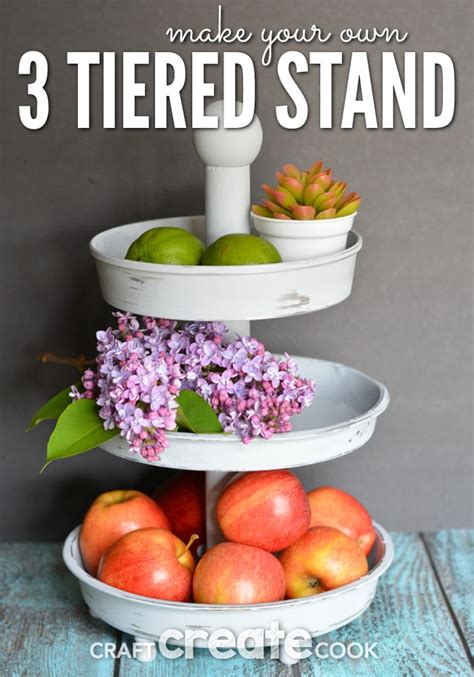 Diy Pottery Barn Inspired 3 Tiered Stand Craft Create Cook