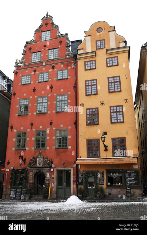Historic Building Facades In Stockholm Sweden The Buildings Stand