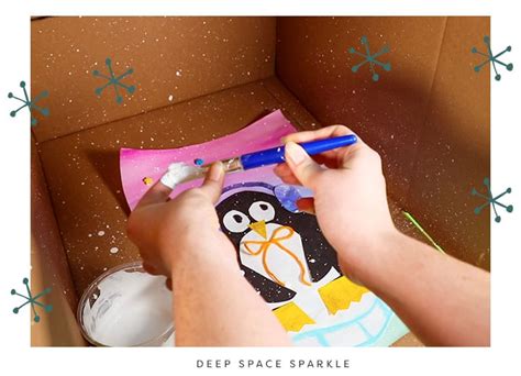 Happy Paper Penguin Art Project Deep Space Sparkle