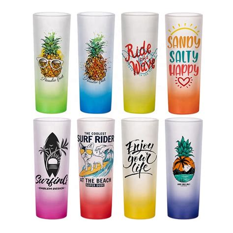 3oz sublimation frosted shot glasses flossie blanks
