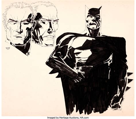 Frank Miller Batman The Dark Knight Returns Model Sheet Illustration