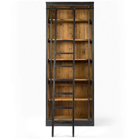 Ivy Bookcase Reclaimed Pine Wood With Iron Support