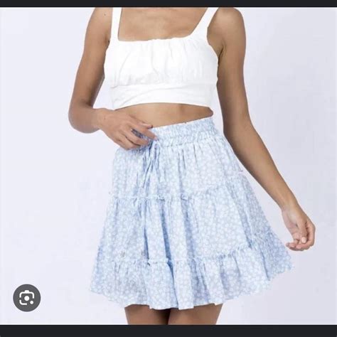 Blue Princess Polly Mini Skirt Never Worn Size 6 Depop