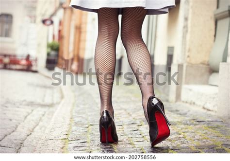Sexy Legs Black High Heel Shoes Stock Photo Edit Now 202758556