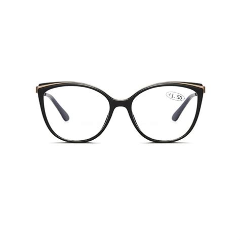 2021 fashion cat eye anti blue ray tr90 reading glasses for women retro quality presbyopia 1 56