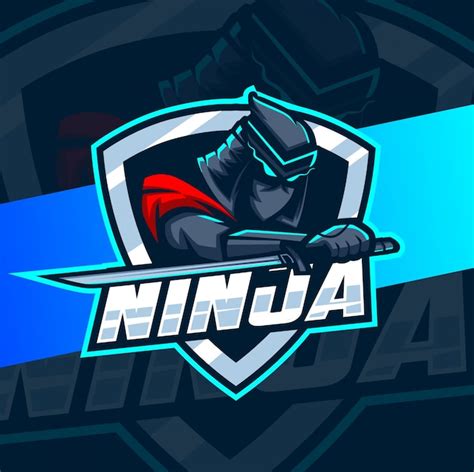 Premium Vector Blue Ninja Mascot Game Logo For Esport And Sports Team