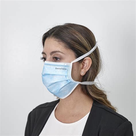 Dememask Surgical Mask Horizontal Head Tie Astm Level 3 Box Of 50