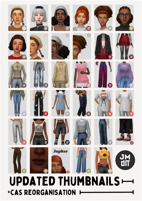 Updated Thumbnails Cas Reorganisation Sims 4 Cc Kids Clothing Sims 4