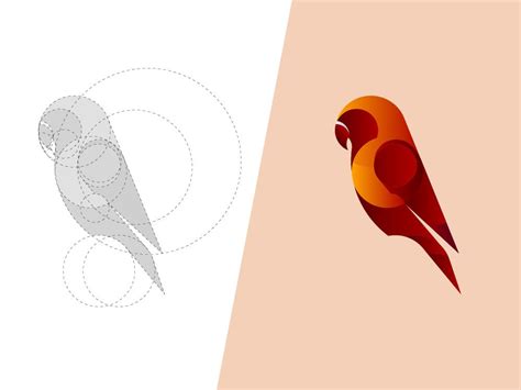Golden Ratio Bird Logo Pet Logo Design Bird Logo Design Illustrator