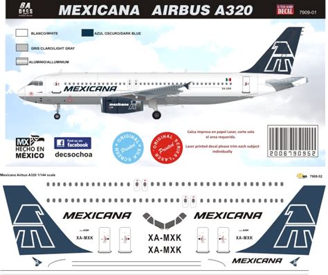 8adecsdecals Catalogue Mexicana 2007 A320
