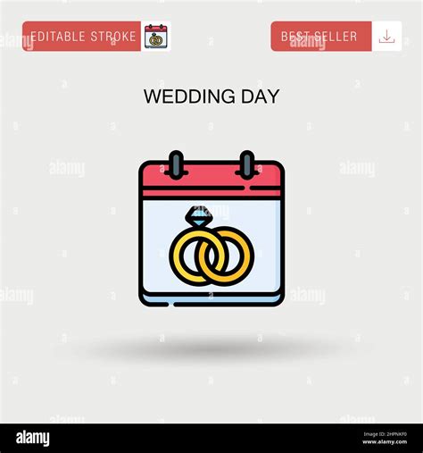 Wedding Day Simple Vector Icon Stock Vector Image And Art Alamy