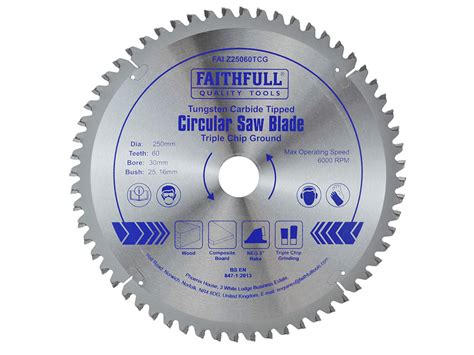 TCT Circular Saw Blade Triple Chip Ground | FaithfullTools.com