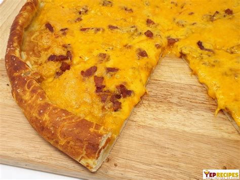 Bacon And Cheddar Pretzel Crust Pizza Recipe Yeprecipes