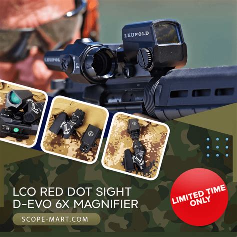 Leupold D Evo Dual Enhanced Optic 6x Magnifier With Lco Red Dot Scope