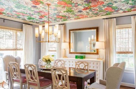 22 Ideas To Update Ceiling Designs With Modern Wallpaper Patterns