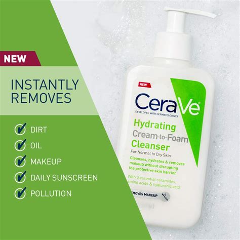 Cerave Hydrating Cream To Foam Cleanser At Sanwarnapk