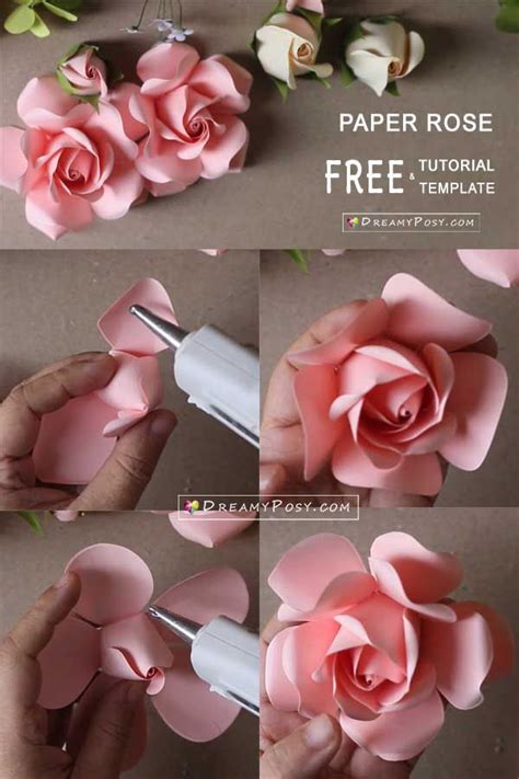 18 Tutorials To Make Paper Rose Free Templates Step By