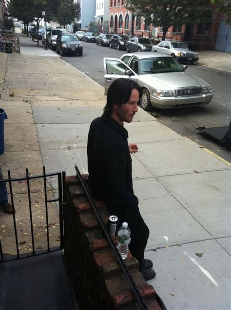 This Is A Photo Of Keanu ♡♥ Reeves Smoking A Cigarette Outside Of My