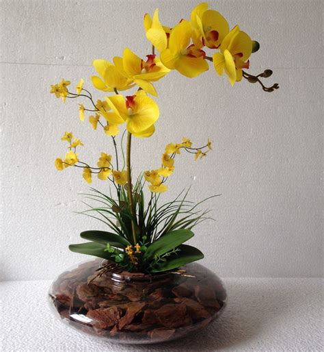arranjo de orquídea artificial silicone no Elo7 | Papoula Púrpura (6CBDFA)