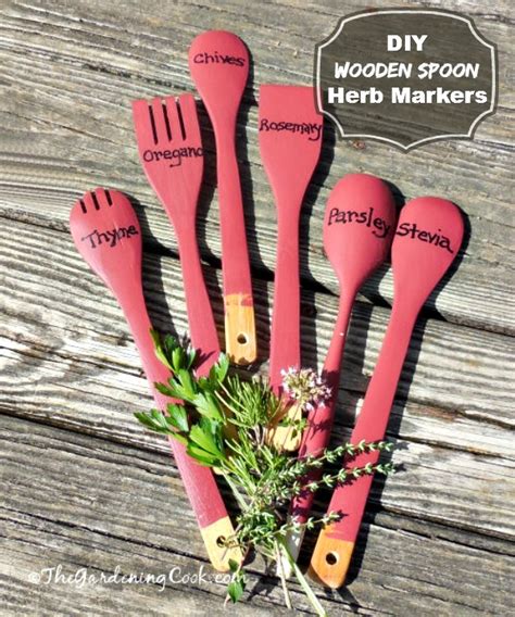 Herb Plant Markers Fun Diy Wooden Spoon Plant Signs