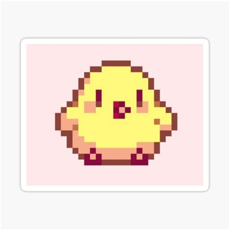 Pixel Art Chick Sticker For Sale By Camilaa114 Redbubble