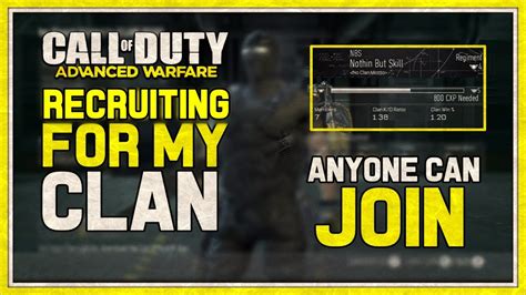 Advanced Warfare Recruiting For My Clan Anyone Can Join Clan