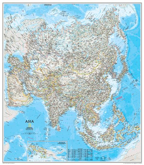 Asia Wall Map By National Geographic Mapsales