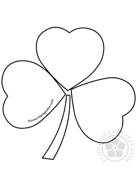 St Patricks Day Large Shamrock Pattern Flowers Templates