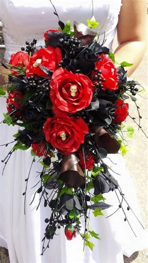 Gothic Bride Bouquet Wedding Flowers Custom Made To Your Designs