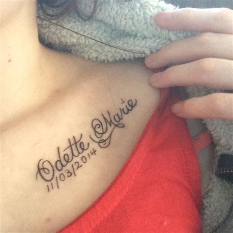 Babys Name And Date Of Birth Tattoo Lettering Sons Name Tattoos