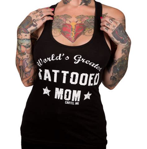 Worlds Greatest Tattooed Mom Racer Back Tank Top Cartel Ink