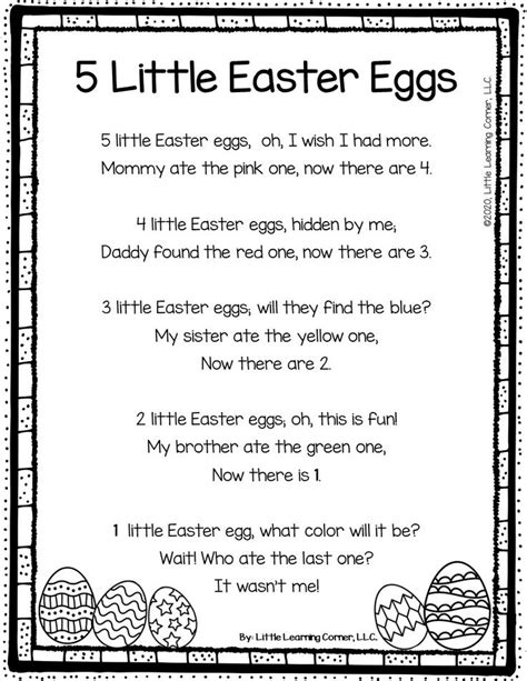 3 Fun Easter Poems For Kids Easter Poems Easter Writing Prompts
