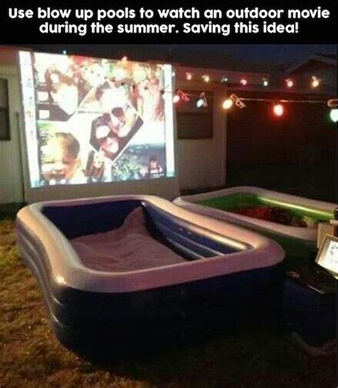 The cost of an outdoor movie projector is always going to be a factor for those of us who aren't made of money. This is another fun idea for summer nights. Use blow up ...