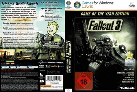 Fallout 3 Game Of The Year Edition Cover Or Packaging Material Mobygames