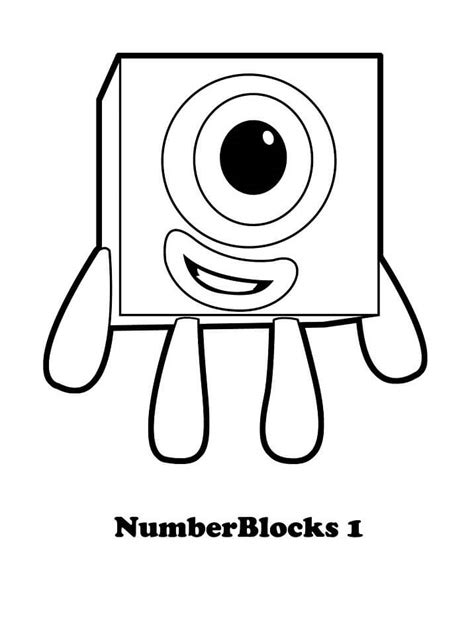 Tô Màu Number Block 1 Trang Tô Màu Cho Bé