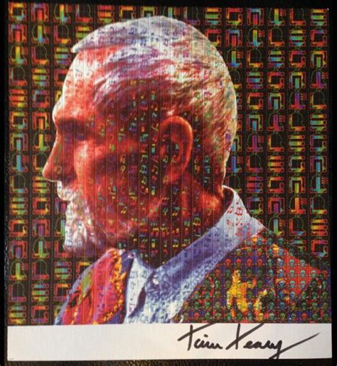 Timothy Leary Signed Profile Blotter Art Lsd Blotter Paper Acid Art