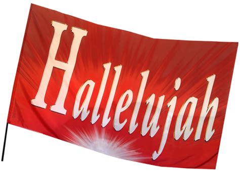 Hallelujah Red Worship Flag High Praise Banners