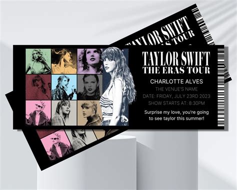 Personalizable Swift Eras Tour Ticket Taylor Swift Concert Etsy Italia
