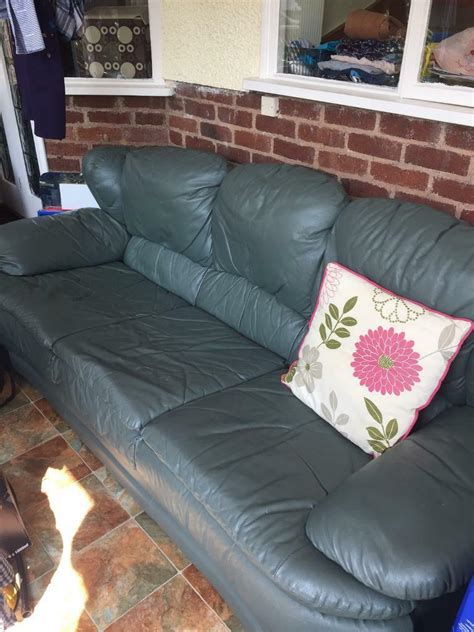 Find the perfect home furnishings at hayneedle, where you can buy online while you explore our room designs and curated looks for tips, ideas & inspiration to help you along the way. Green leather sofa | in Penarth, Vale of Glamorgan | Gumtree