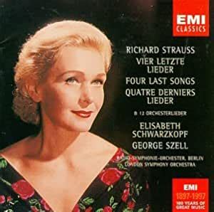R Strauss Last Songs Orchesterlieder Amazon Co Uk Cds Vinyl