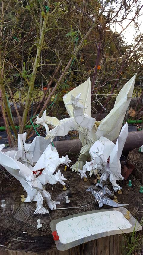 Origami King Ghidorah Display Found In A Park In Miyagi