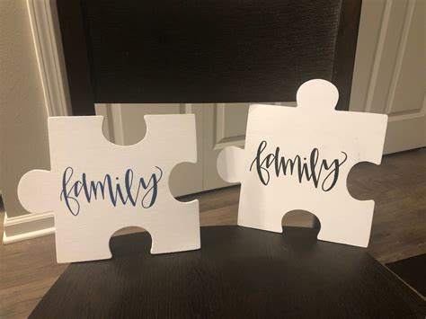 Custom Family Puzzle Piece Wall Decor Personalized Gallery | Etsy ...