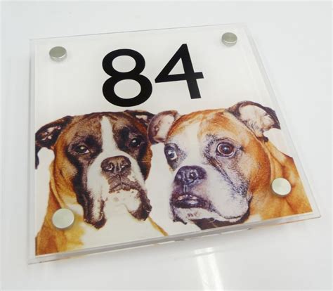 Number Sign For The Home With Your Pet Personalized Signs For